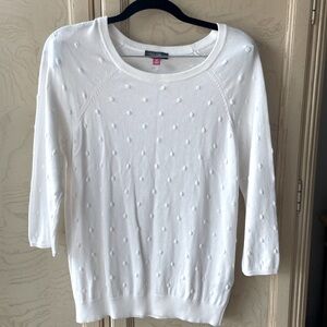 Vince Camuto cream color 3/4 length sleeve, SZ M, EUC